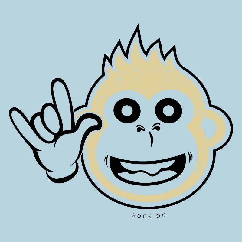 Rock on monkey