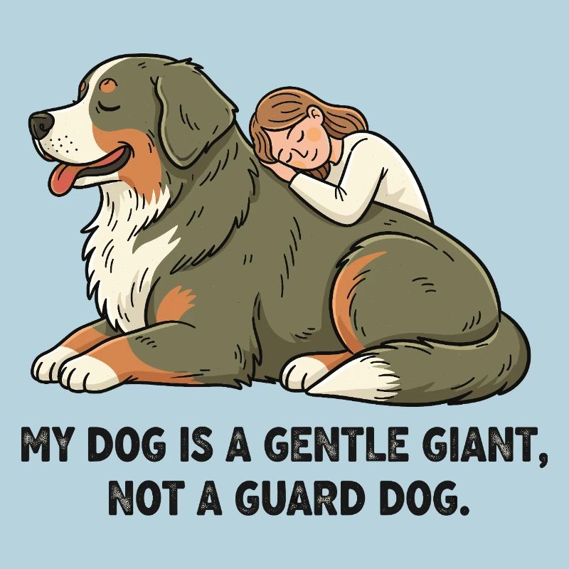 Mon chien est un gentil géant, pas un chien de garde.