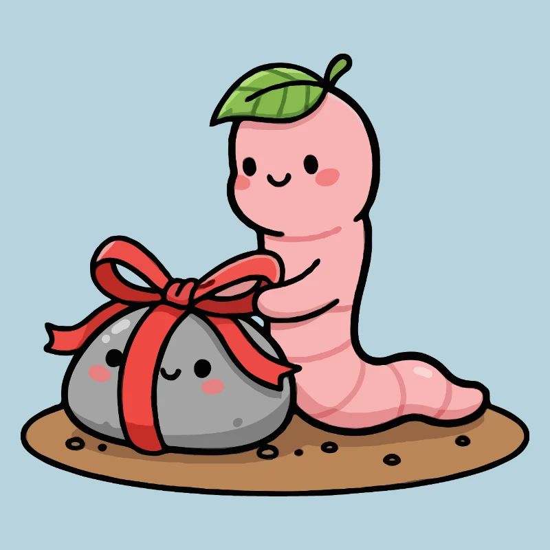 Small worm with Gift