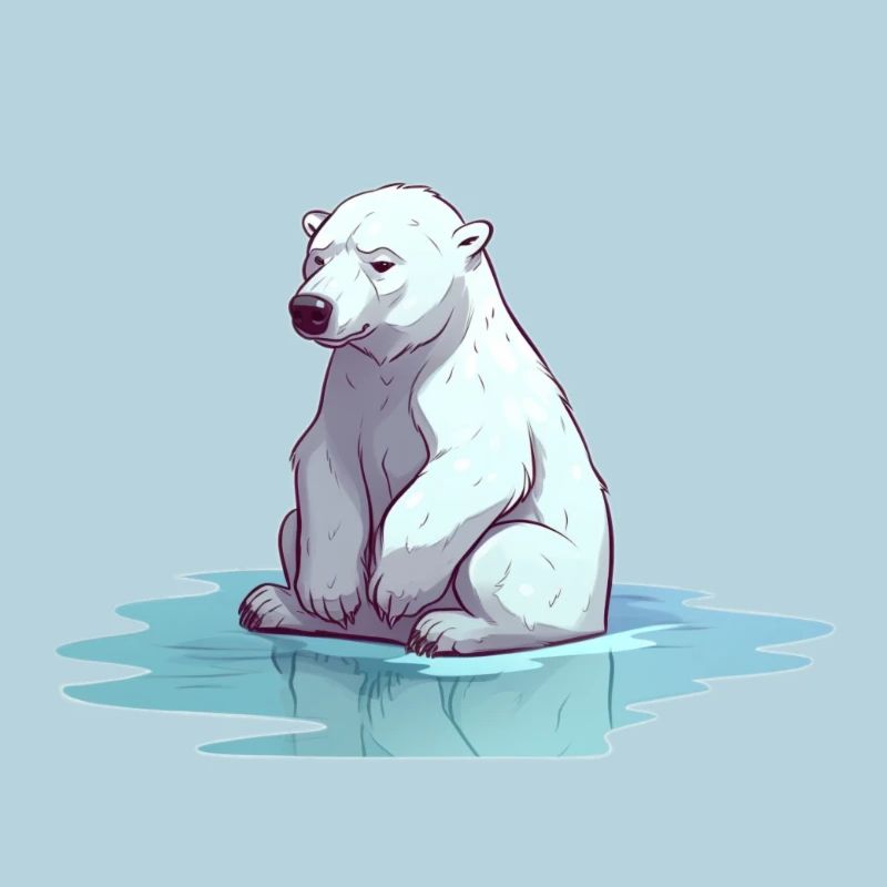Eisbär ohne Eis Klimawandel