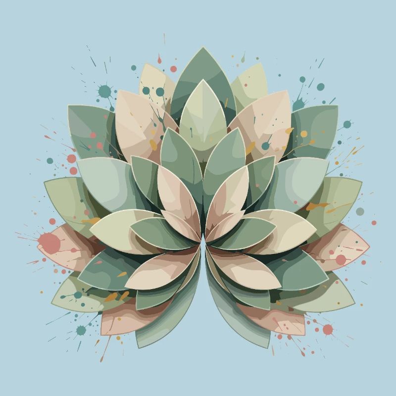 Rosette succulente pastel