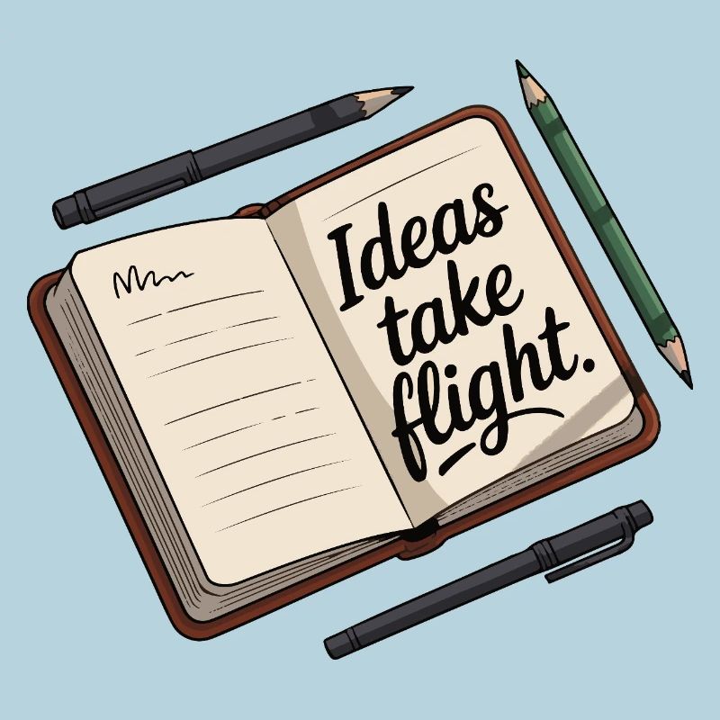 Ideas Take Flight Notebook Art