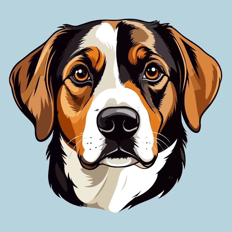 Beagle head vector illustration
