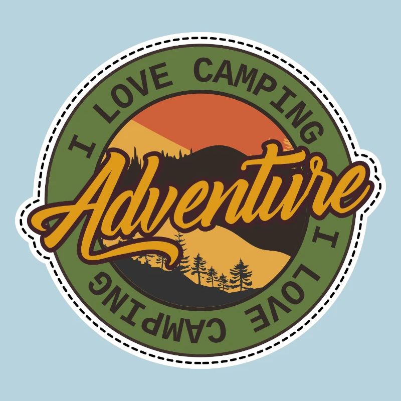 Badge de camping d’aventure