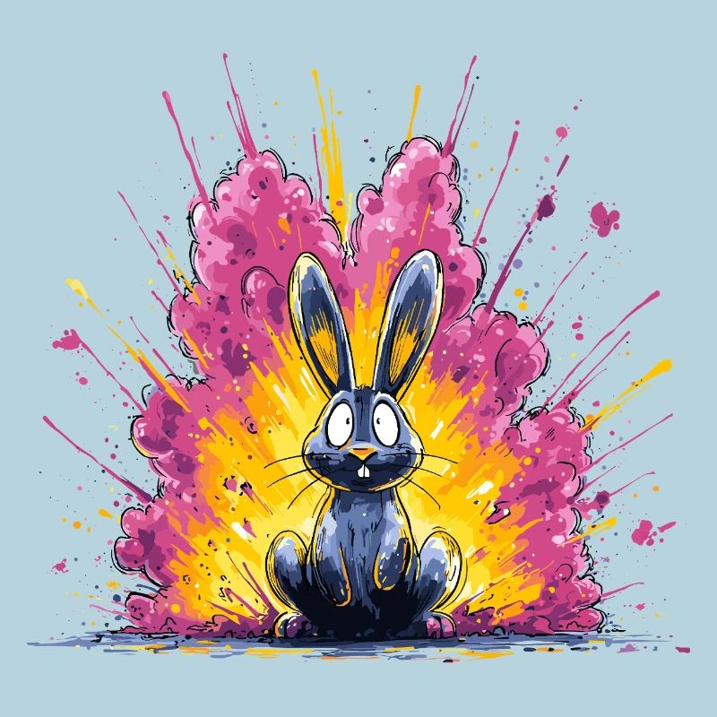 Knallbunter Hase Blitz