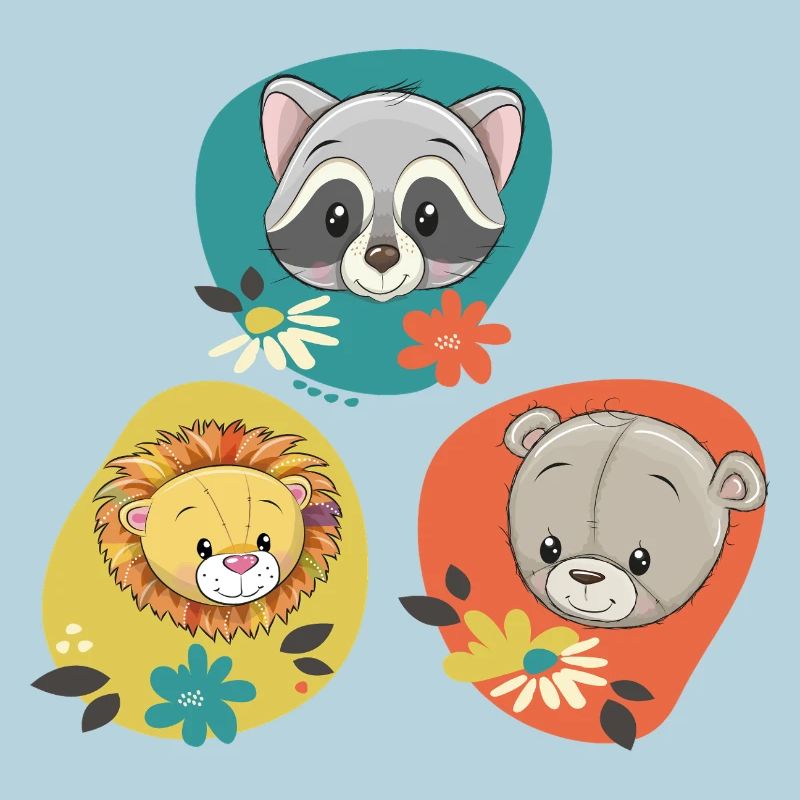 Waschbär Löwe Bär