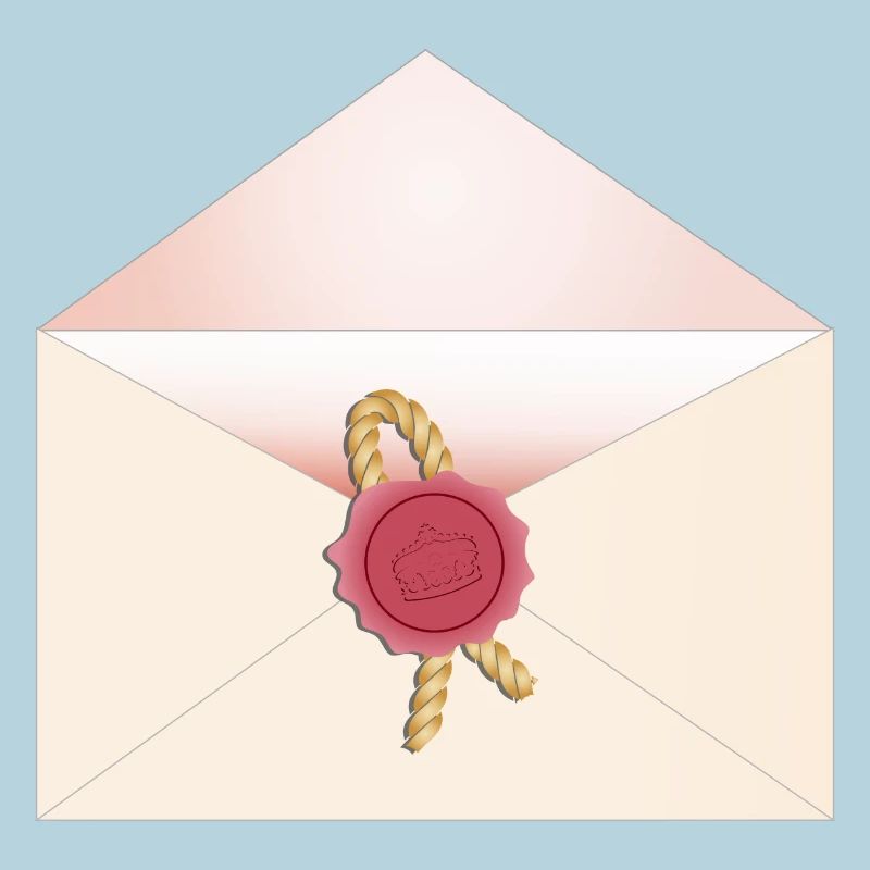 enveloppe ouverte avec sceau