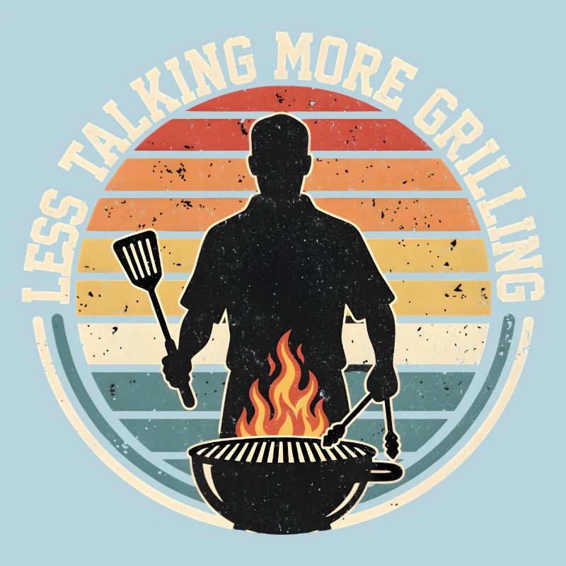 Retro Grill Master Sunset