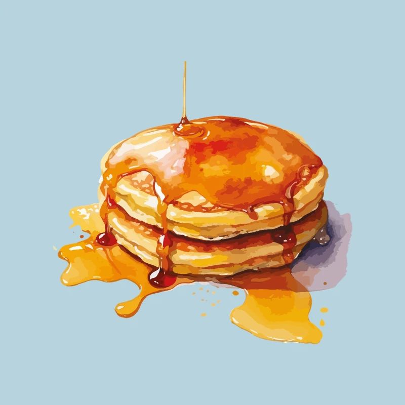 Syrup Pancake Stack