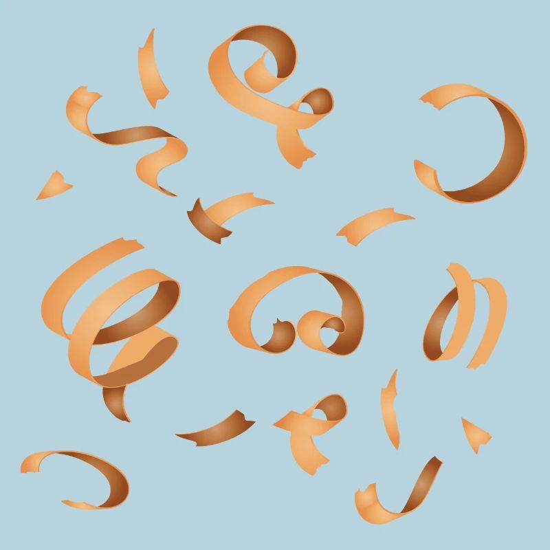 Wood chips - Where planing is done, chips fall