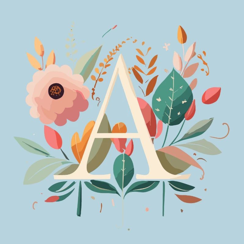 Une typographie avec des fleurs