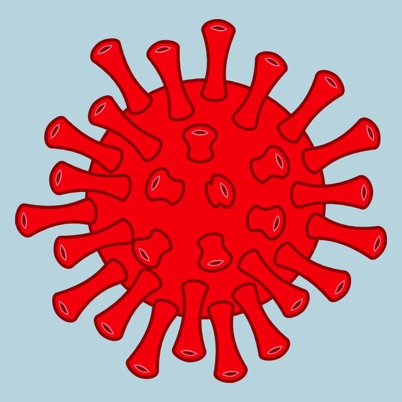 Illustration de la molécule rouge Covid
