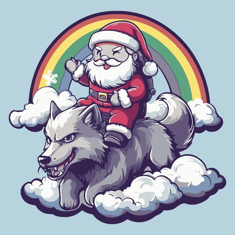 Wolf Weihnachtsmann Weihnachten