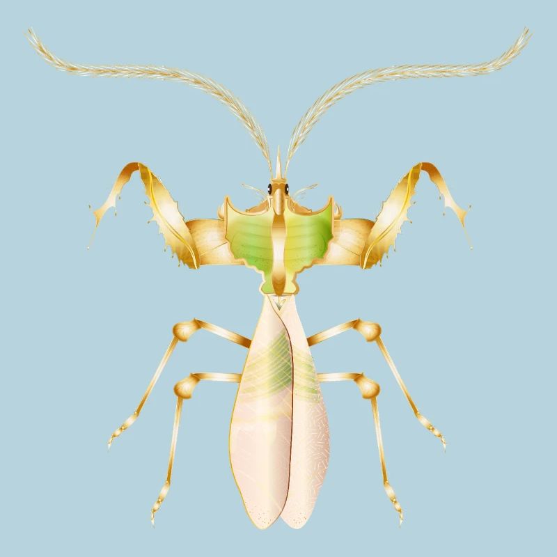 Insecte tropical doré – Fleur du diable exotique