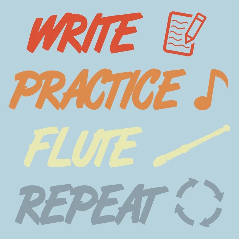 Write Practice Flute Repeat