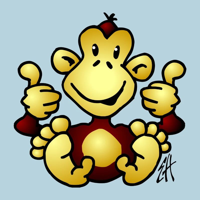 Full Color Monkey Design