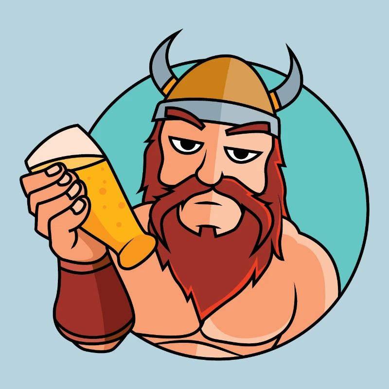 Wikinger mit Bierglas