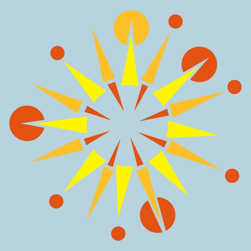 Star with rays and balls