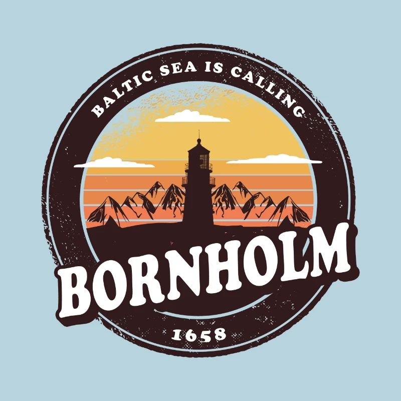 Conception vintage du phare de Bornholm