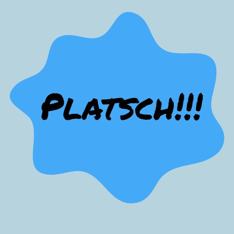 Platsch Blau Farbklecks