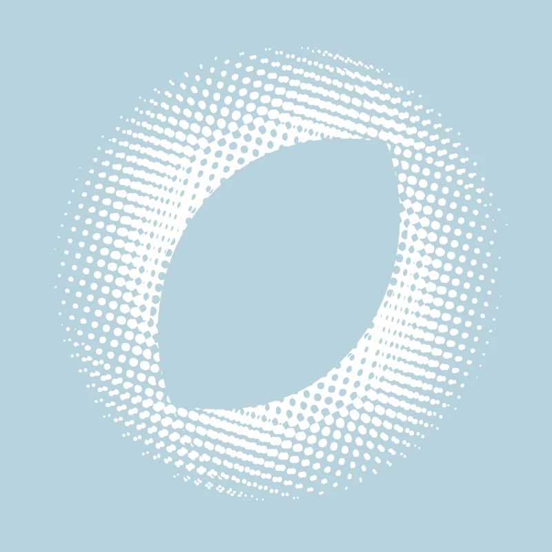 dotted, oval art white