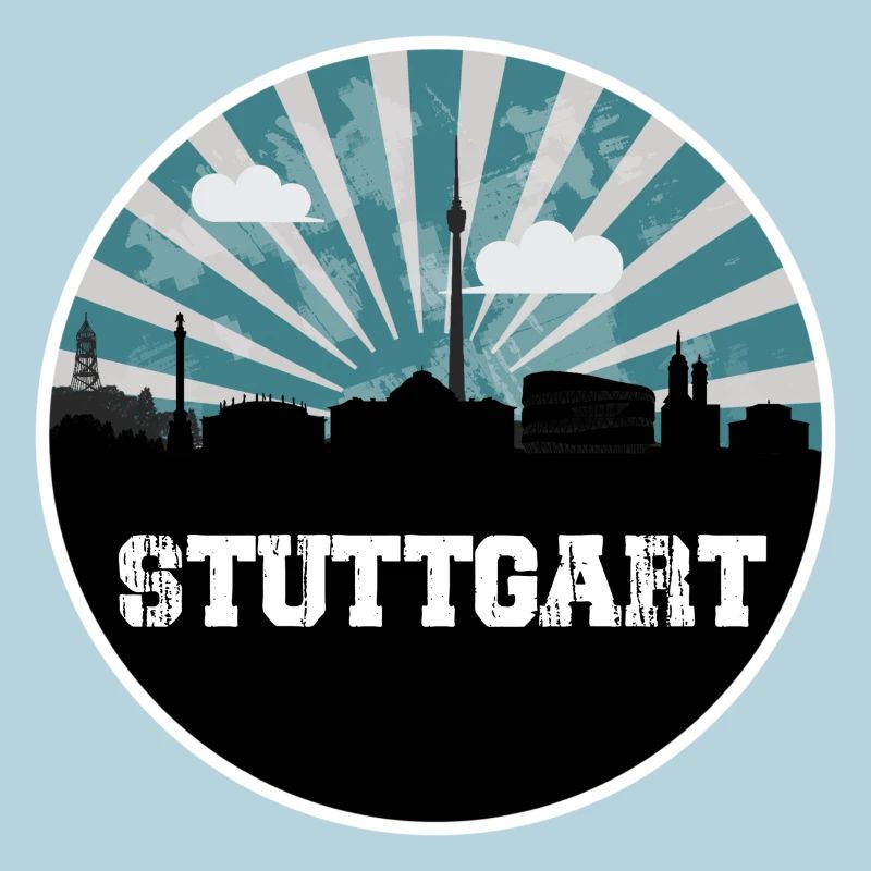 Stuttgart Skyline Blue Hour