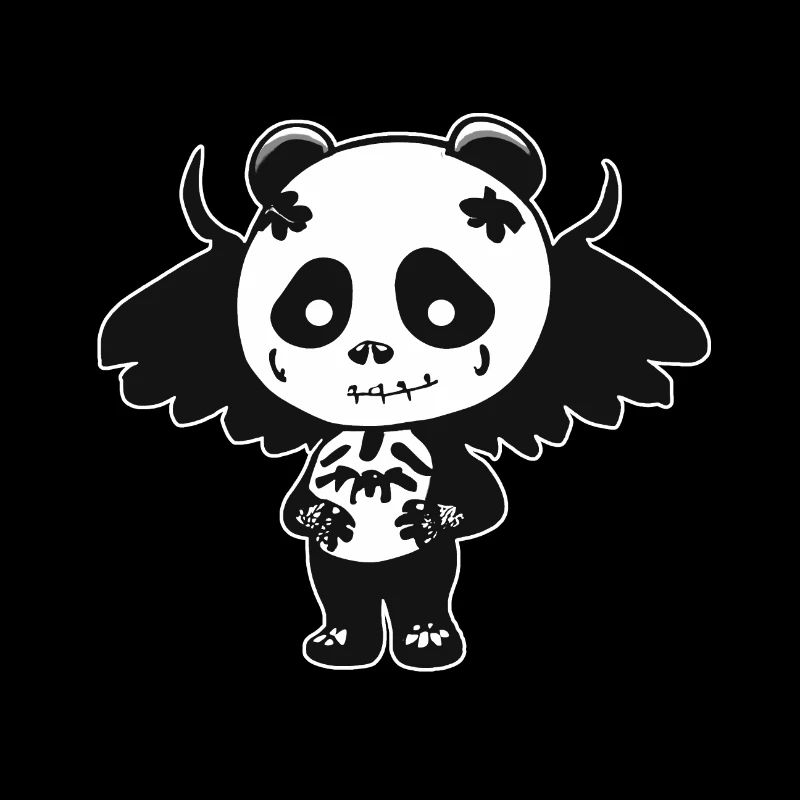 Goth Panda, Gothic Panda mit Flügeln