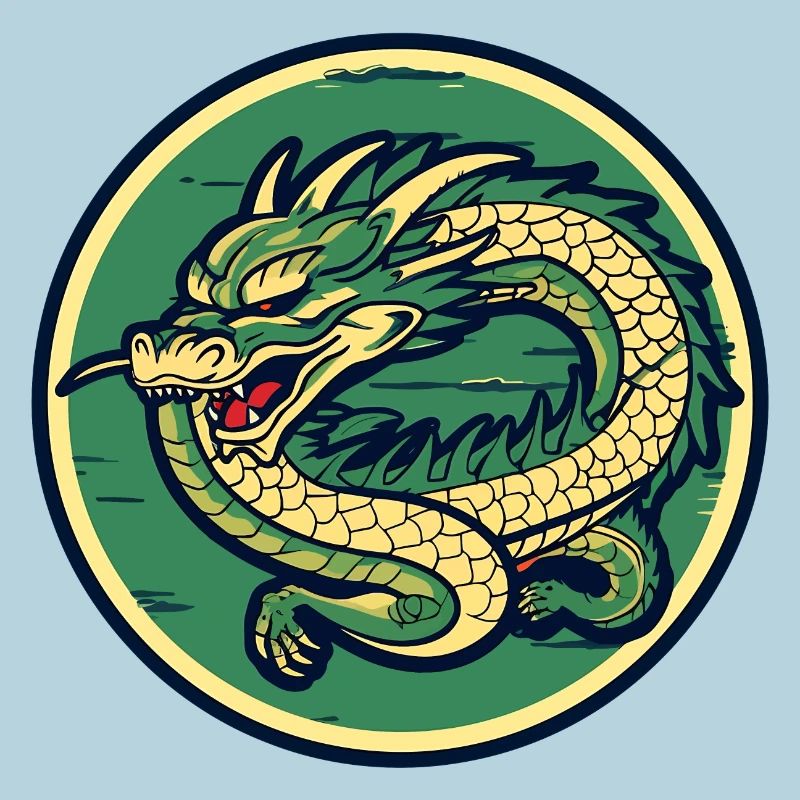 Dragon Crest Circle Patch