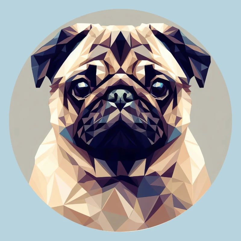 Hund Mops Polygon Geometrie