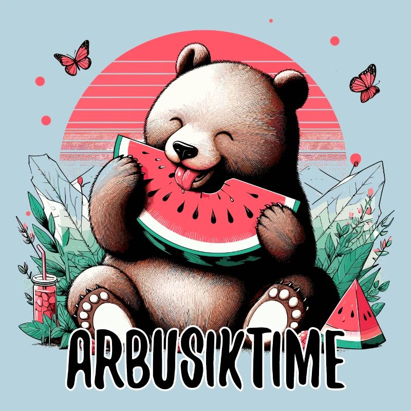 C’est l’heure de la pastèque Arbusik Bear Yummy Gift