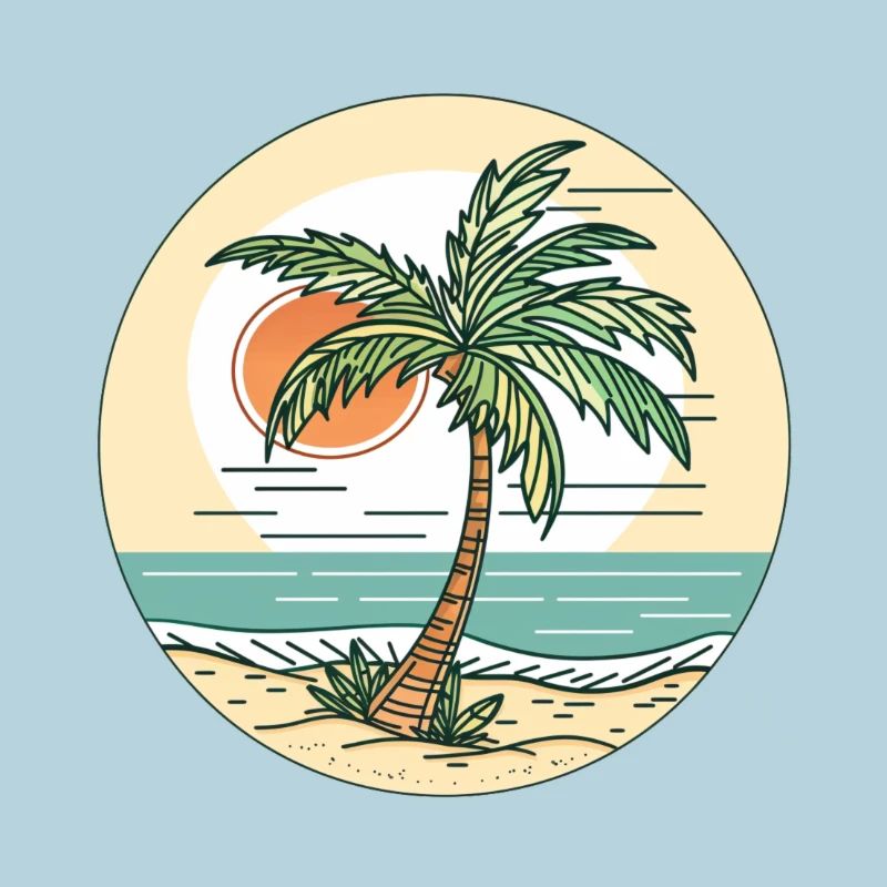 Coucher de soleil sur la plage