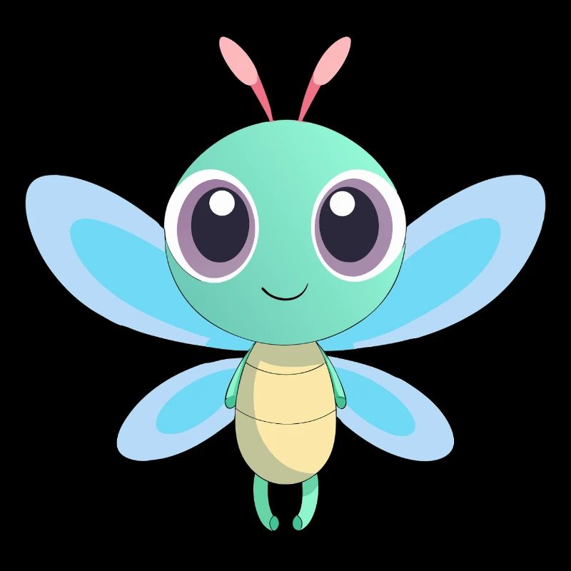 Bébé libellule colorée