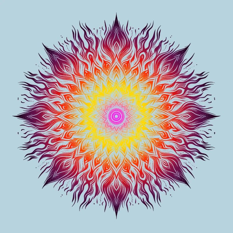 Mandala de feu psychédélique