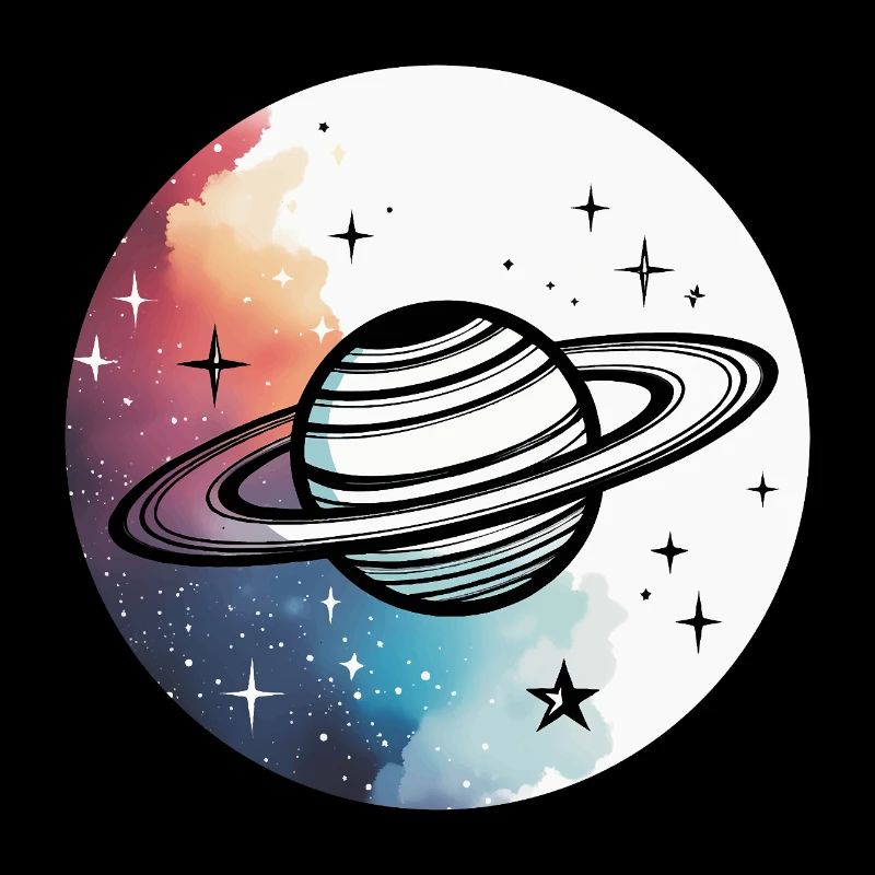 Planète minimaliste – Design spatial simple