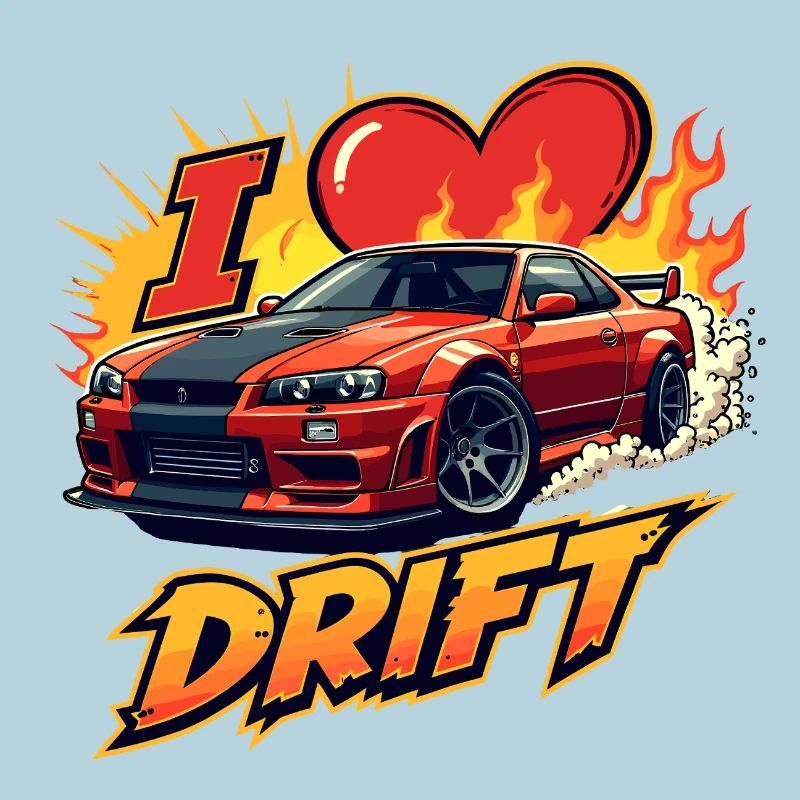 Speedster Drift Auto Illustration