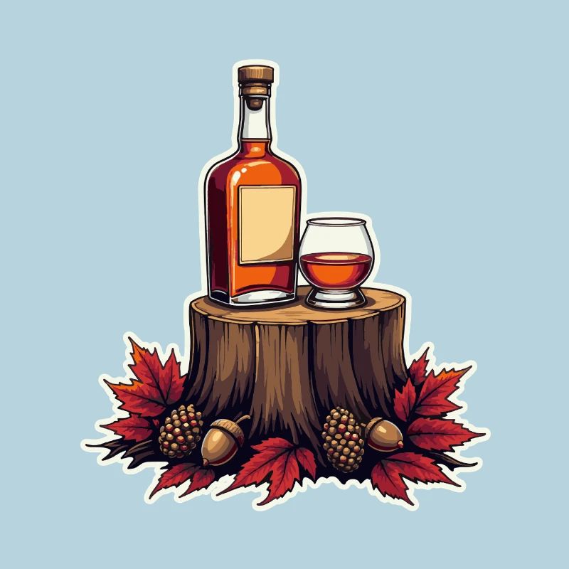 Herbstwhisky auf Stump