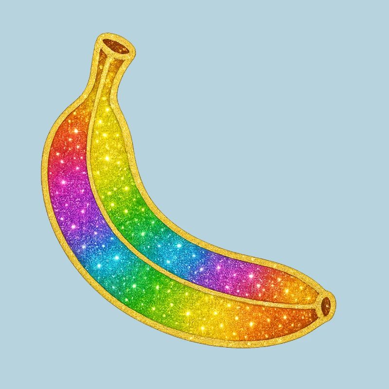 Regenbogen Glitzer-Banane