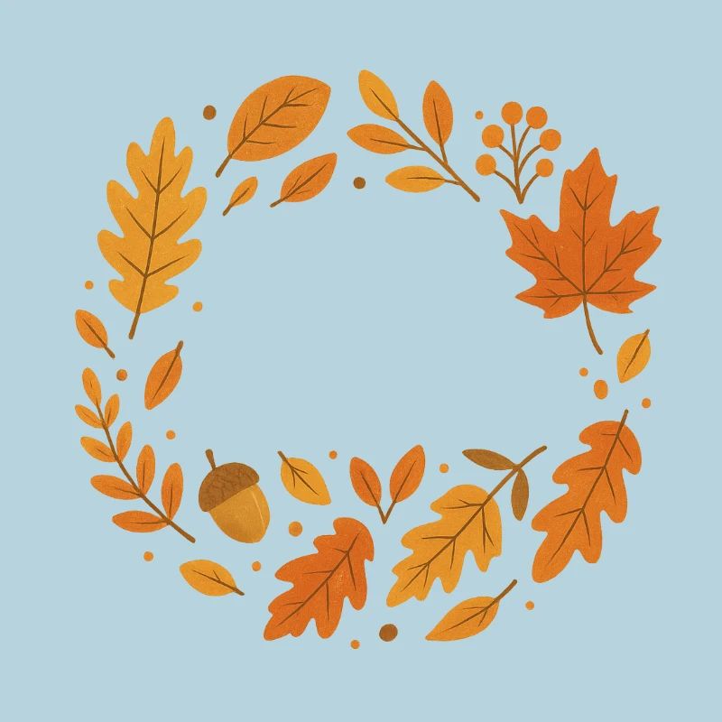 Conception de couronne de feuillage d’automne