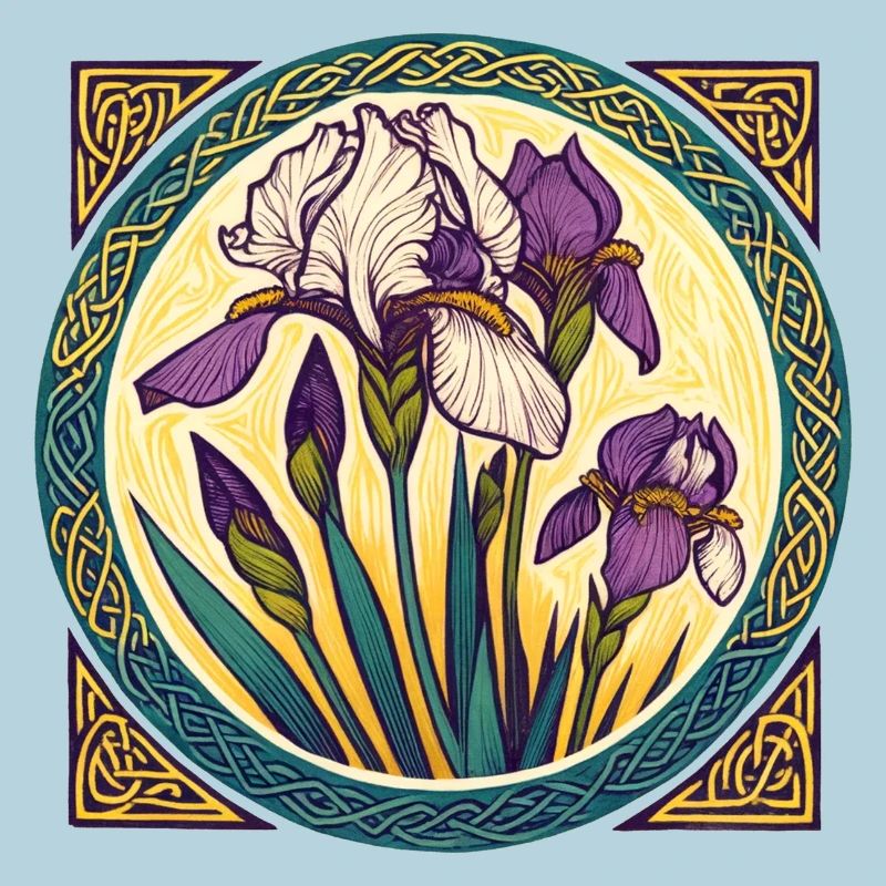 Kompliziertes irisches Iris-keltisches Kunstwerk