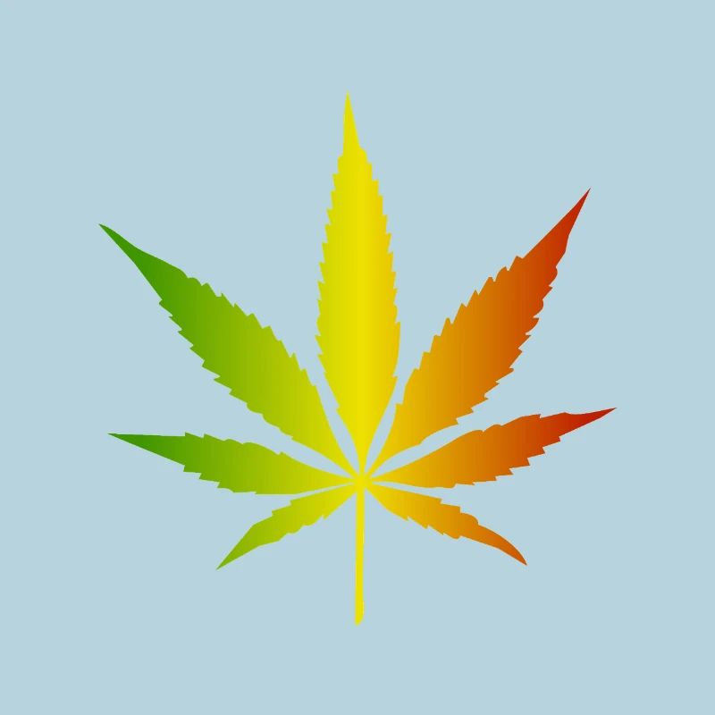 Rasta Gradient Cannabis Leaf