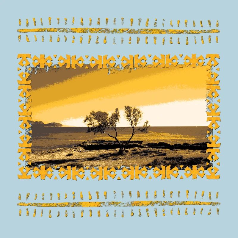 Golden Evening Landscape Tree Can Picafort