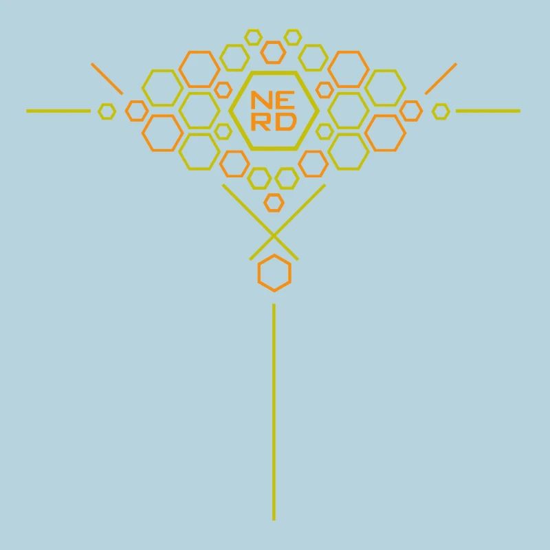Nerd Hex Muster Gradient