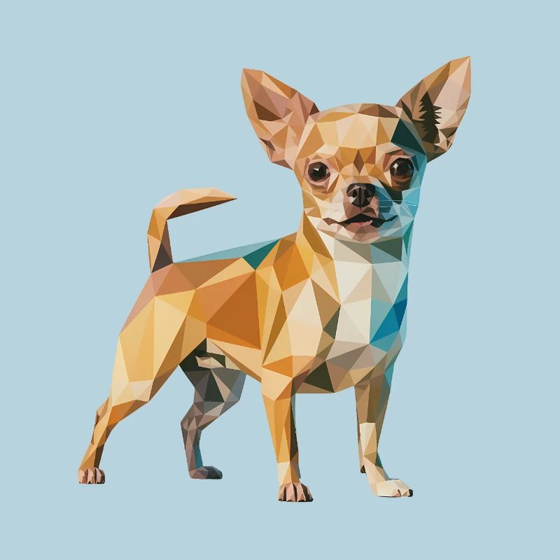 Chihuahua - Cooles Low-Poly-Logo