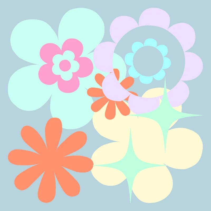 Blossom Pop Retro Pattern