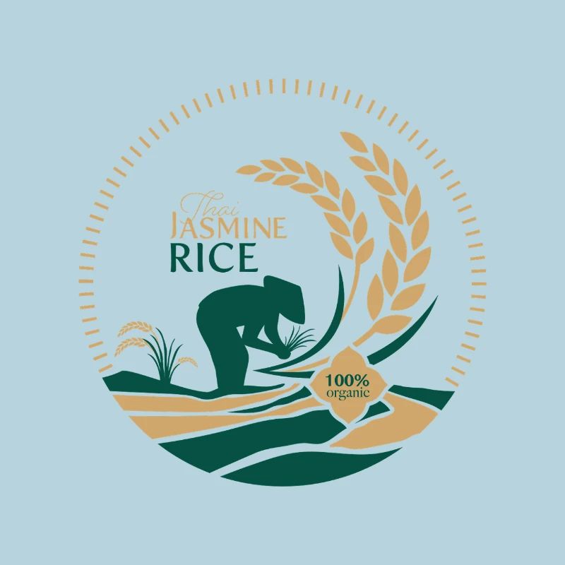 Thai Jasmine Rice Logo Organic