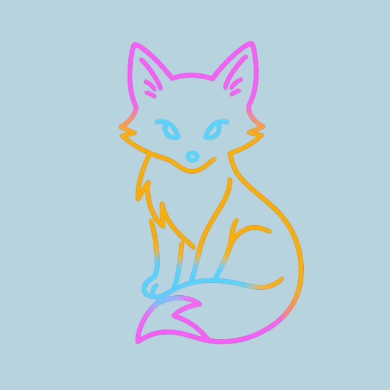 Neonfuchs-Umriss