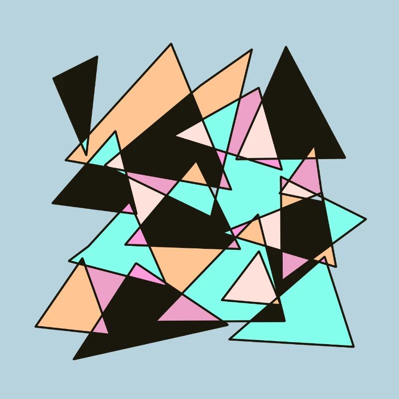 Triangles pastel géométriques