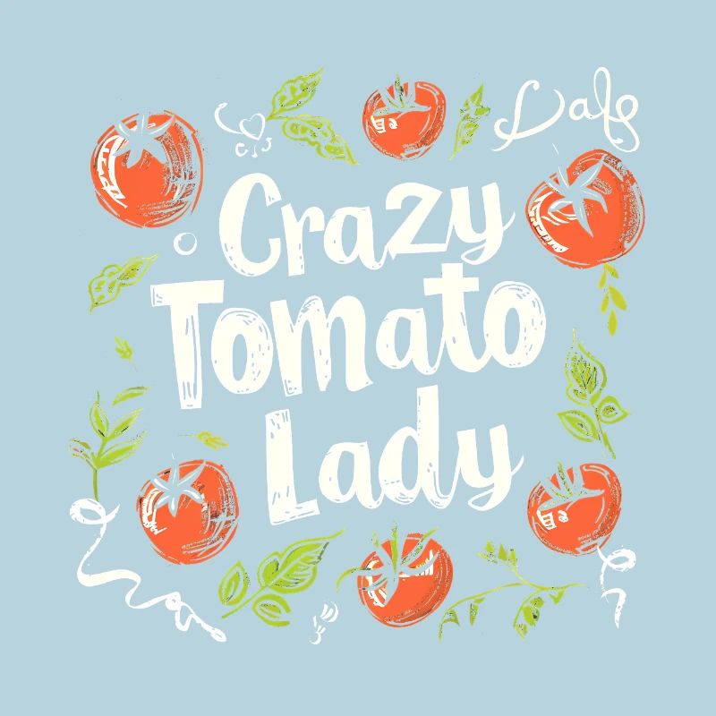 La Dame Folle des Tomates – Conception drôle de jardin de tomates