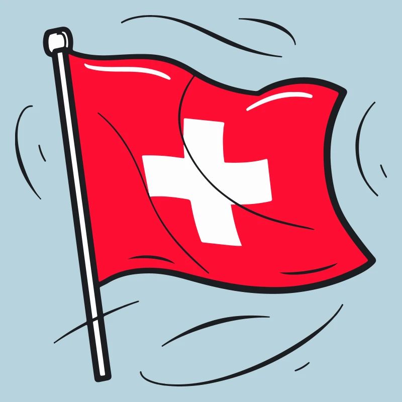 Schweizer Flagge Patriot Design