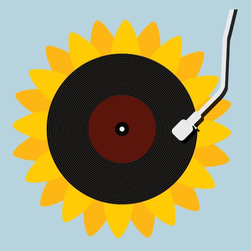 Sonnenblumen Schallplatte